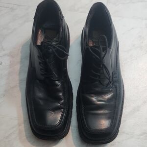 Classic Black Leather Men's Derbys